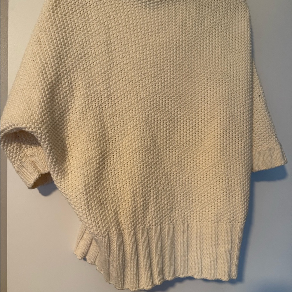 Express Cream Cowl Neck Short Sleeve Sweater. GUC - Picture 2 of 3